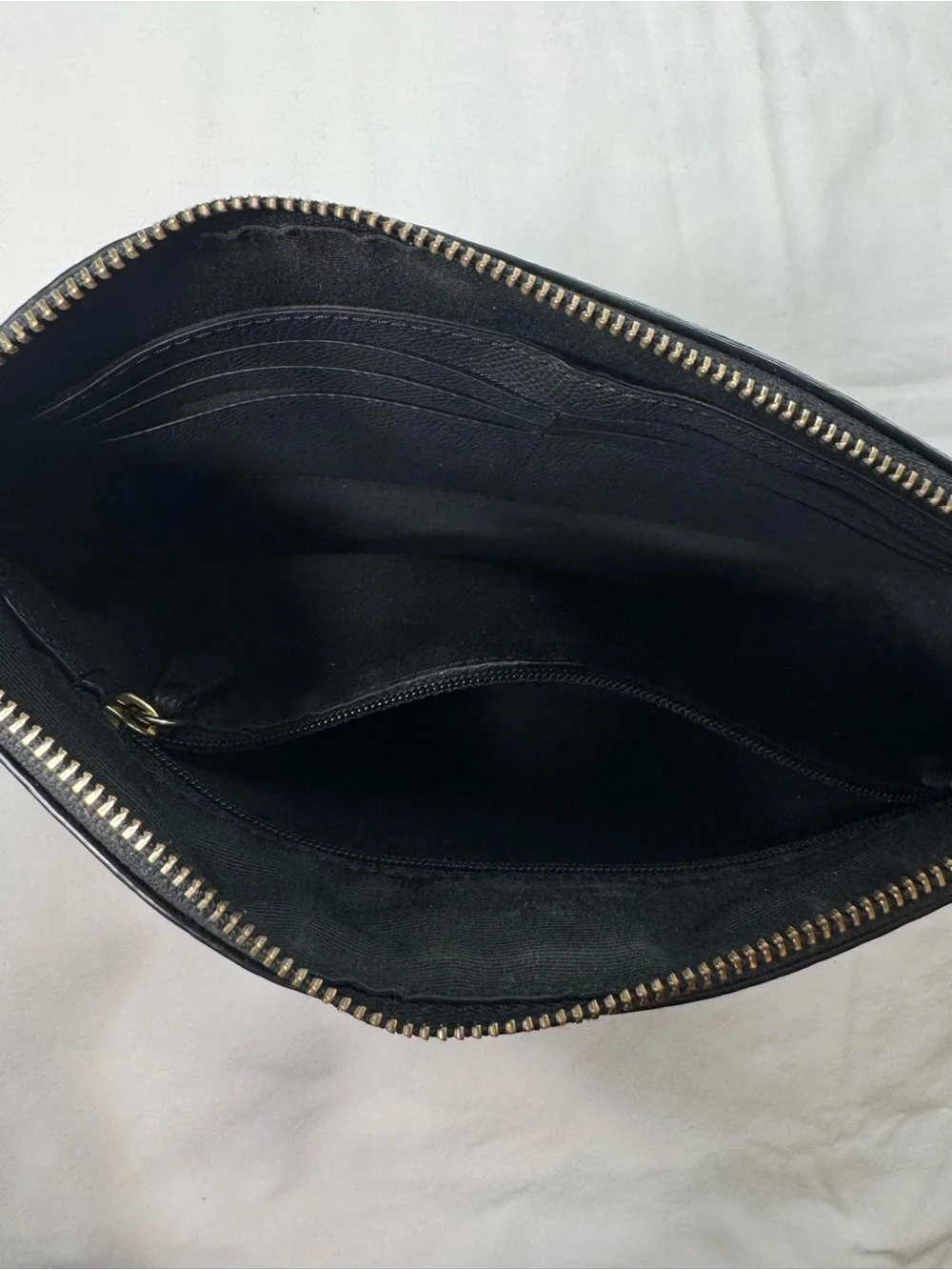 Coach Black Pebbled Leather‎ Crossbody Wristlet 25 Clutch Bag